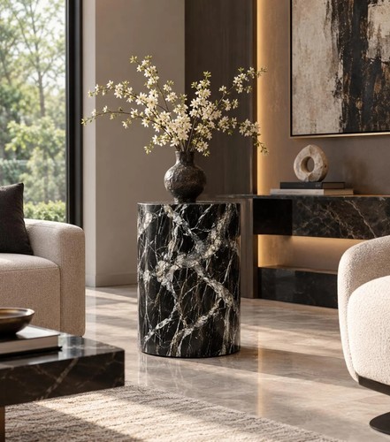 Black portoro marble plinth - portoro,