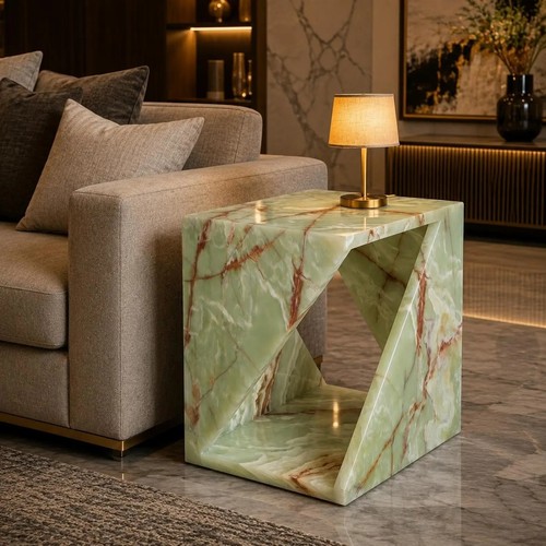 Green onyx modern plinth side - modern,