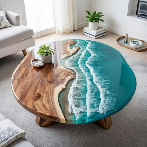 Handcrafted ocean wave blue - ocean,