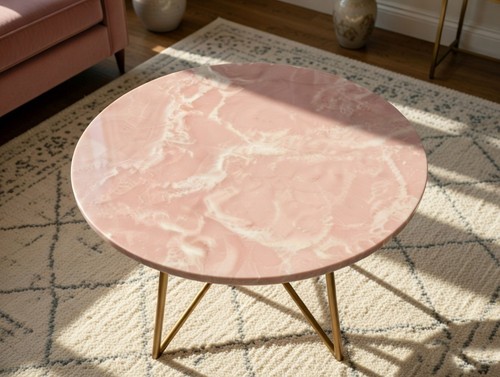 Round pink onyx stone - round,
