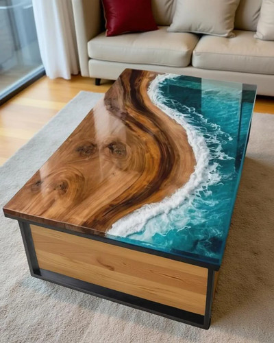 Handmade ocean wave resin - ocean,