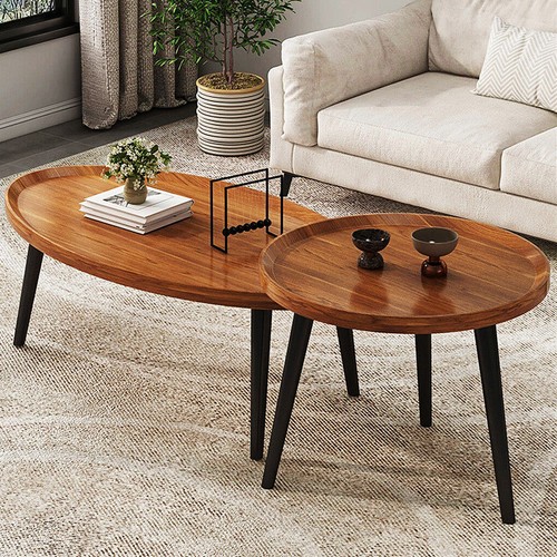 2pc walnut nesting tea coffee - nesting,