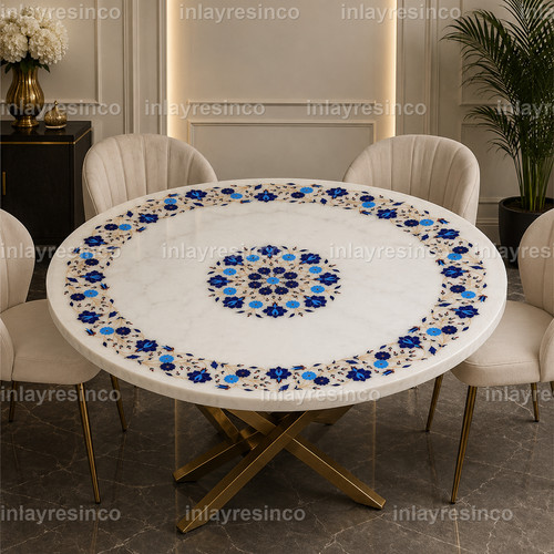 Handmade white marble inlay - handmade,