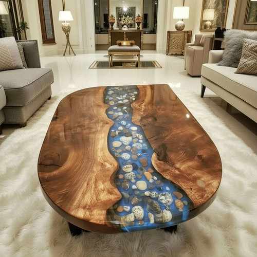 Pebbles resin river oval - pebbles,