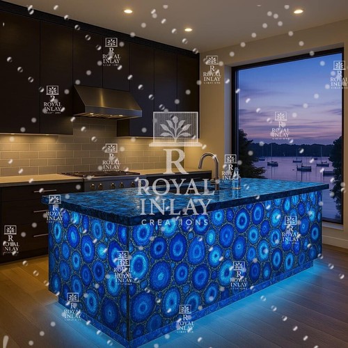 Blue agate countertop - agate,