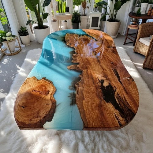 Ocean wave blue resin live - wave,
