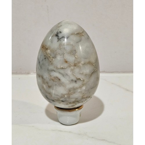 Vintage polished marble egg - polished,