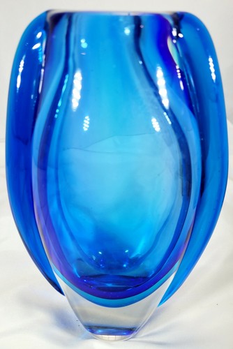 Hand blown azure - blown, 9"azure
