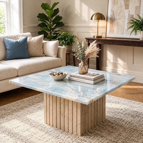 Square blue onyx coffee - square,