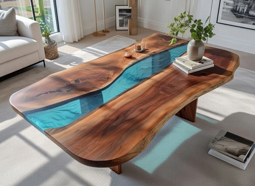 Acacia wood live edge dining - acacia,